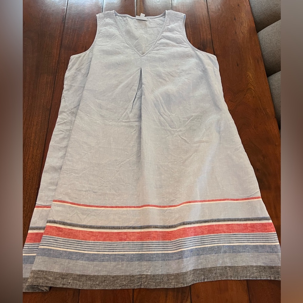 J. Jill Love Linen Sleeveless Shift Dress - Picture 1 of 5